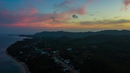 aerial view landscape of  Koh Lanta ,  Krabi Thailandの写真素材