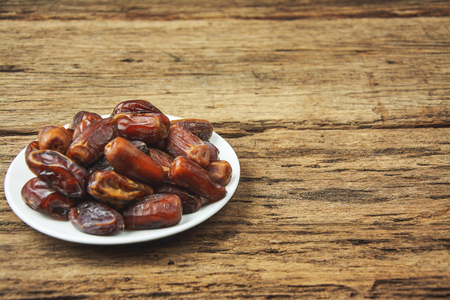 date palm fruit or kurma , ramadan food , image Vintage style .の写真素材