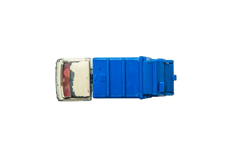 Car toy diecast on the white background