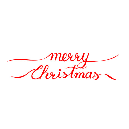 Merry Christmas vector text Calligraphic Lettering designのイラスト素材