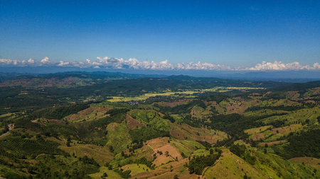 landscape  of  Mountain in  Nan province Thailand .の写真素材