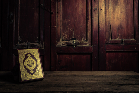 Koran - holy book of Muslims ( public item of all muslims )  , still life .の写真素材