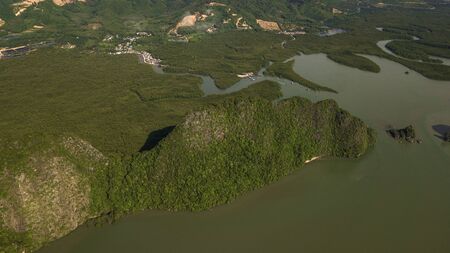 Aerial photo  of landscape Mountain Thailand .の写真素材