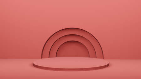 Step Stage Podium  Stage backdrop. 3d rendering