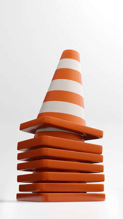 Traffic cones road cones 3d renderingの写真素材