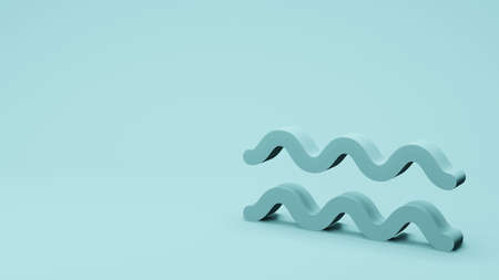 zodiac symbol AQUARIUS signs 3D renderingの写真素材