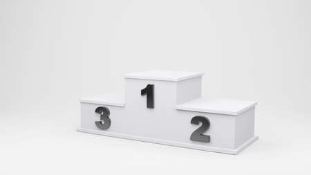winners podium  illustration , 3d rendering