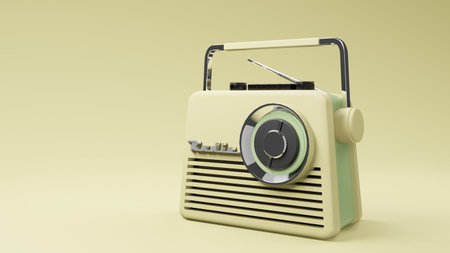 radio vintage design , 3d renderingの写真素材