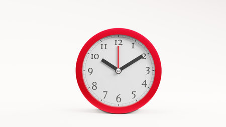 Wall clock office clock Time concept 3d renderingの写真素材