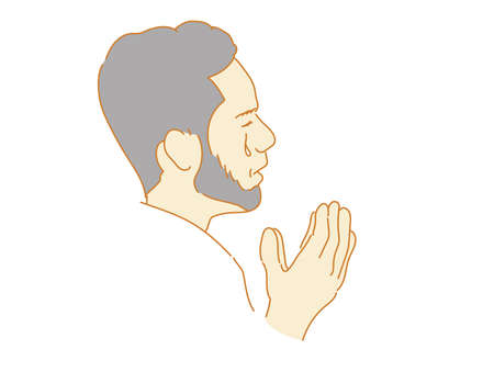 praying for blessings from god Human hands open palm up worship muslim peopleのイラスト素材