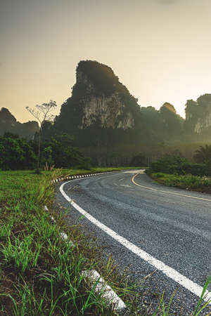 Landscape of mountain in krabi province Thailandの写真素材