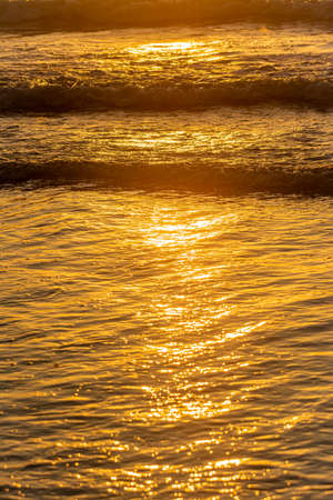 Sun and sea sunset background. Nature composition.の写真素材