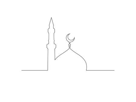 mosque vector design with Islam themeのイラスト素材