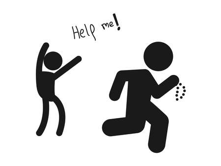 Thief symbol The thief is running .