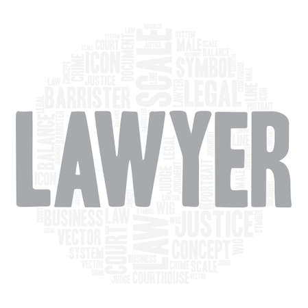 Lawyer Word cloud art Detailed Vectorのイラスト素材