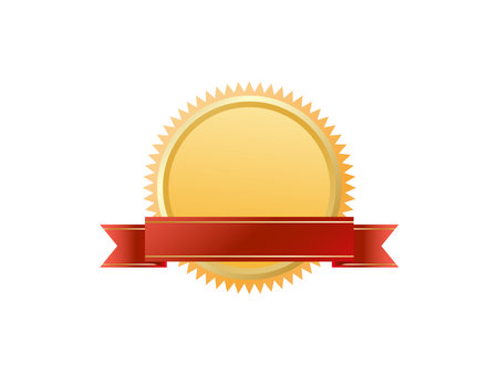Vector Badge Ribbons and Labels Design elementsのイラスト素材