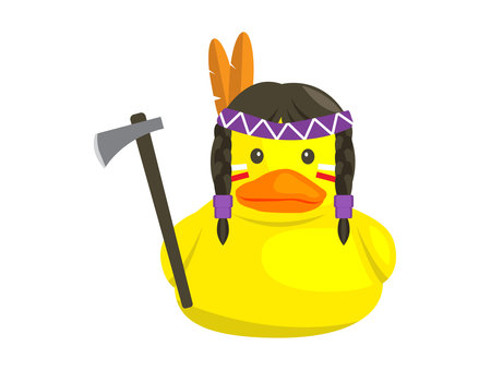 bath duck Yellow duck  rubber toy cartoonのイラスト素材