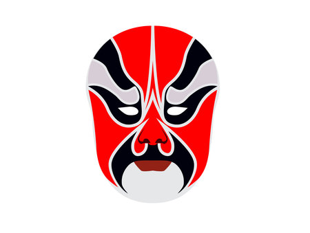 Beijing opera mask of ancient peopleのイラスト素材