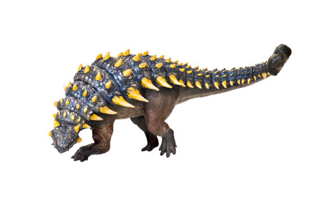 ankylosaurus dinosaur , isolated backgroundの写真素材