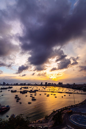 Viewpoint Pattaya Beach in Pattaya city Chonburi,Thailandの写真素材