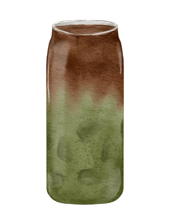 Watercolor matcha chocolate watercolor illustration isolated elementの写真素材