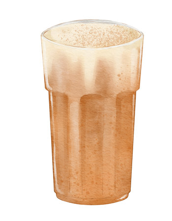 Watercolor thai tea  watercolor illustration isolated elementの写真素材