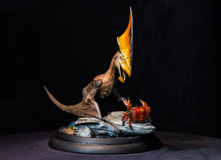 Tupandactylus dinosaur in the darkの写真素材