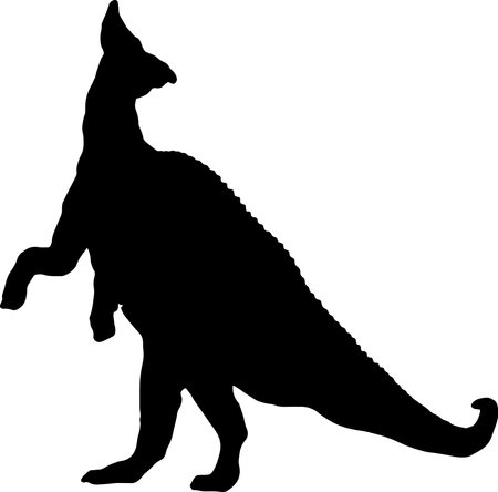 Olorotitan black silhouette isolated backgroundのイラスト素材