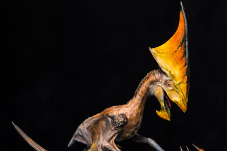 Tupandactylus dinosaur in the darkの写真素材
