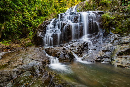 Namtok Salatdai waterfall small size waterfall ,Nakhon Nayok,Thailandの写真素材