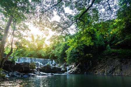 Ka Ang Water Fall small size waterfall ,Nakhon Nayok,Thailandの写真素材