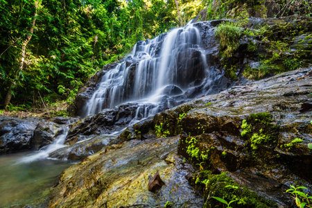 Namtok Salatdai waterfall small size waterfall ,Nakhon Nayok,Thailandの写真素材