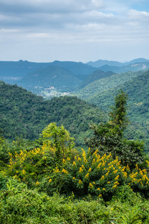 landscape of mountain beautiful countryside of Thailandの写真素材