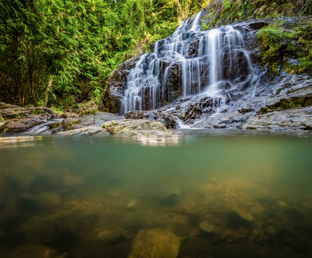 Namtok Salatdai waterfall small size waterfall ,Nakhon Nayok,Thailandの写真素材