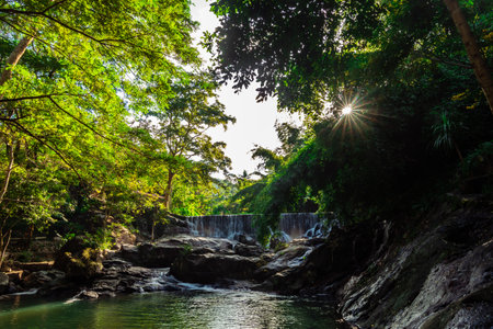 Ka Ang Water Fall small size waterfall ,Nakhon Nayok,Thailandの写真素材