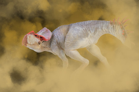Protoceratops ,dinosaur in the darkの写真素材