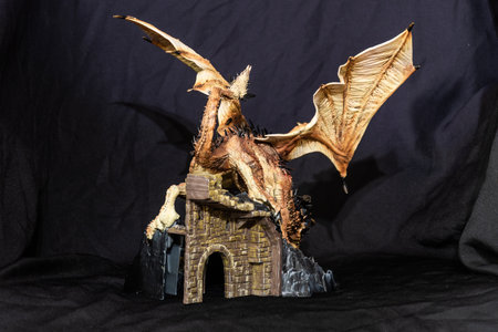 Fantasy  dragon in  the darkの写真素材