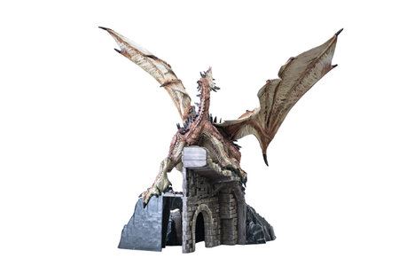 Fantasy  dragon on isolated backgroundの写真素材