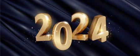 3d happy new year Abstract wallpaper. Realistic 3d with design stage podium. Decorative festive...