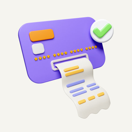 3d bill payment with credit card and financial for online shopping. business finance and shopping...