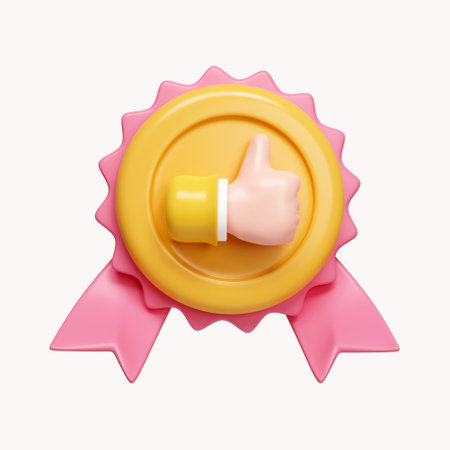 3d 3D quality guarantee medal with star and ribbon. icon isolated on white background. 3d rendering illustration. Clipping path.の写真素材