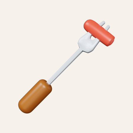 3d Sausage . elements for camping, hiking , summer camp, traveling, trip. icon isolated on white background. 3d rendering illustration.の写真素材