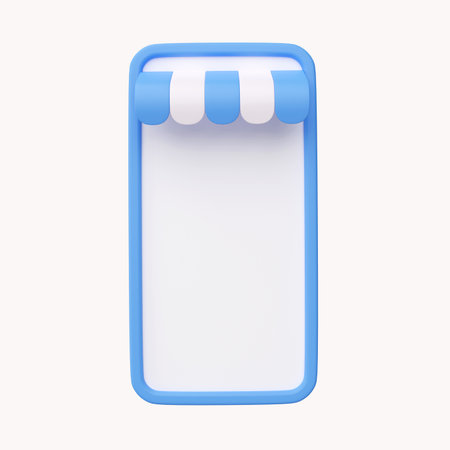 3D shopping online with phone for online shopping store. payment concept. Notebook icon 3d render illustrationの写真素材