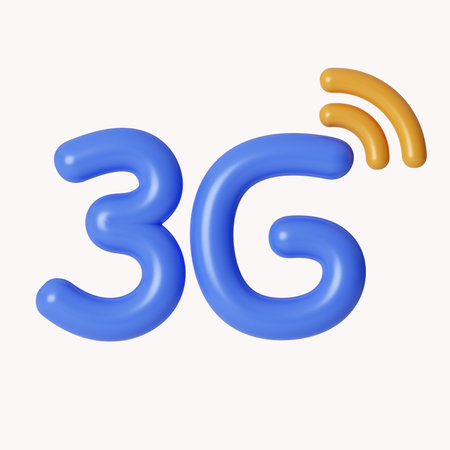 3d 3G icon for web design. Internet network concept. Communication, internet concept. icon isolated on white background. 3d rendering illustration.の写真素材