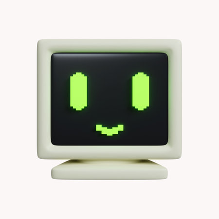 3d Retro Computer. The System Unit, Monitor. icon isolated on white background. 3d rendering illustration.の写真素材