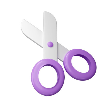 3d scissors. Education, medicine, hairdressing supplies, stationery. icon isolated on background, icon symbol . 3d render illustrationの写真素材