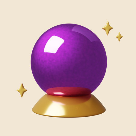 3d Halloween spirit orb icon. Traditional element of decor for Halloween. icon isolated on gray background. 3d rendering illustration.の写真素材