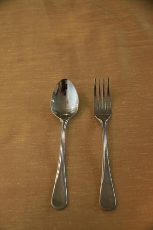 Spoon and fork の写真素材
