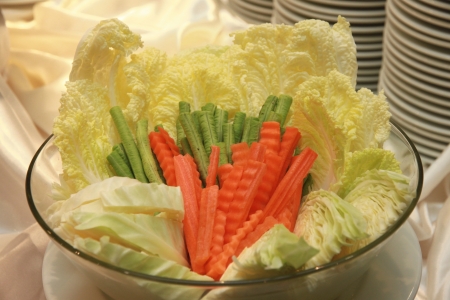 Vegetables Other in Dish Glass の写真素材