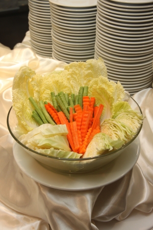 Vegetables Other in Dish Glass の写真素材